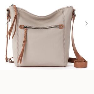 The Sak Cream and Tan Crossbody Bag